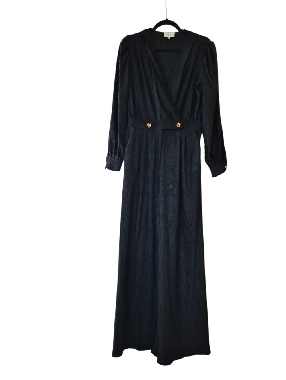 FRNCH Paris Jumpsuit Black Wide Leg M - Picture 2 of 16